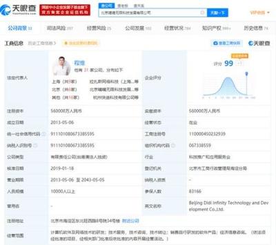 滴滴關(guān)聯(lián)公司申請‘滴滴外賣’商標(biāo)，布局網(wǎng)絡(luò)技術(shù)轉(zhuǎn)讓新領(lǐng)域